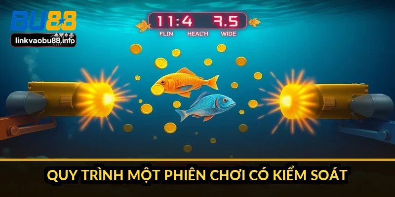 Bắn cá Thần Tài: hệ số thưởng, RTP và cách chọn phòng cược 4 Quy trình một phiên chơi có kiểm soát